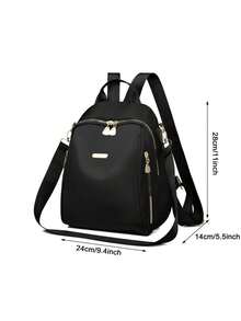 时尚百搭双肩包，带毛球挂饰 - 上学必备！女士休闲单肩包、旅行双肩包、学生书包、单肩包（带/不带毛球）