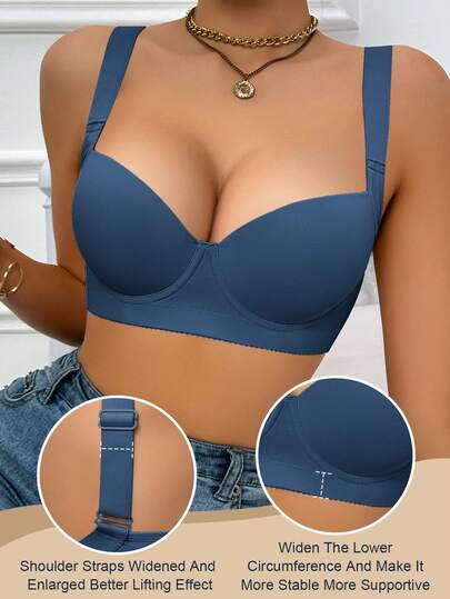 Peach Girl Women's Underwire Padded Push Up Bra - Enhancing, Lifting, Side Support, Sexy & Comfortable, Fashionable & Versatile, Suitable For Vacation And Daily Wear