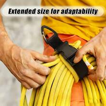 4件套三轴可调节延长线整理带，结构坚固，适用于车间、车库、地下室、杂物间、电缆管理、电线收纳 - 黑色 - 查看 3