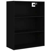 Mobiletto a muro vidaXL nero 69,5x32,5x90 cm - Multicolore - Visualizzare 2