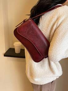 时尚女士单肩包，适合工作/斜挎包，勃艮第包，包包，新年理想礼物，时尚勃艮第包