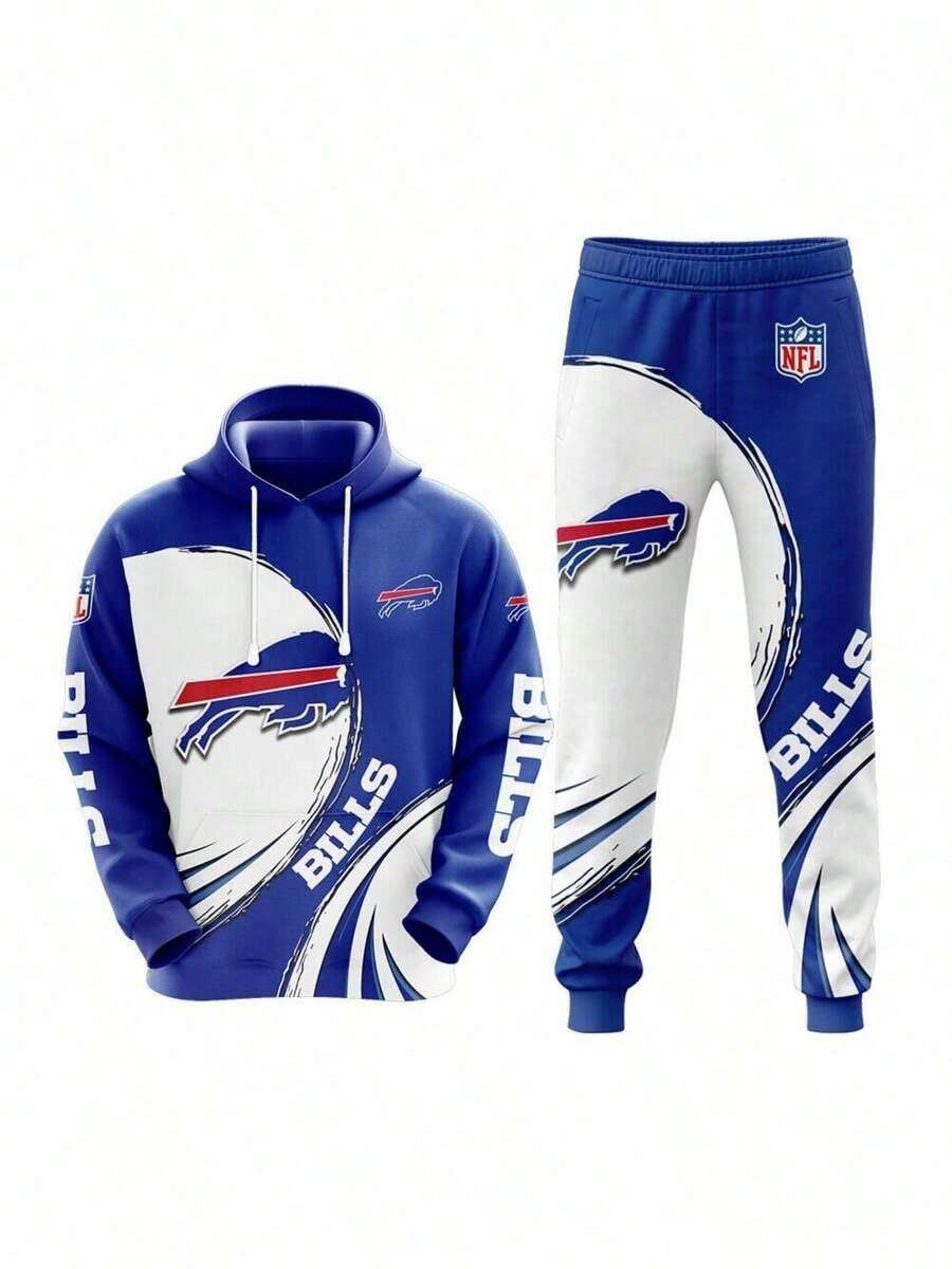 Bu-Ffalo Bi-Lls  Football Team Sport Hoodie Tracksuit - Image 2Team Hoodie Set - Men's And Women's Hoodie Set - Phong cách - Xem 1