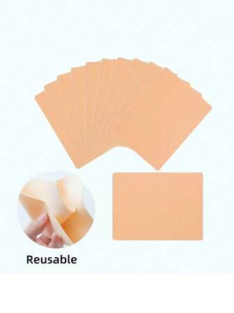 20pcs 1/3mm A4 Size Tattoo Practice Skin, Double-Sided Silicone, Microblading Eyebrow Permanent Makeup Practice Skin, Tattoo Supplies
