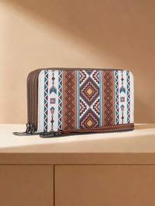 Women's Vintage Bohemian Style RFID Wallet Wristlet Purse With Waterproof Coin Pocket & Card Slots For Women Money Wallet Purse Wallet Long Wallet