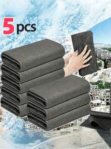 5片/包 加厚超细纤维神奇清洁布，全新多用途超细纤维神奇清洁湿巾，清洁玻璃、厨房和家居用品不留水痕，不掉毛，高吸水性，可重复使用的超细纤维清洁抹布 - 彩色 - 查看 7