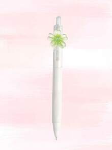 قلم جل شفاف ملون بزهور الكرز خماسية البتلات من الراتنج، أسود 0.5 ملم، أنيق وجميل للتوقيع، قلم إبرة، مناسب للدفاتر والقرطاسية والواجبات المنزلية والرسم وطلاب الفن - الأسود - مشاهدة 10
