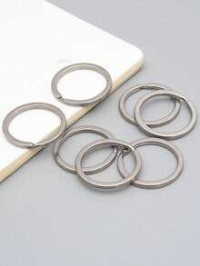 Fashionable Charm Keychain, Flat Double-Layer Glossy Keychain, Exquisite Keychain Set, Jewelry Making Materials, Suitable For DIY Keychain, Key Chain, Bag Pendant, Craft, Holiday Gift, Valentine's Day Gift, Back To School Gift (Random Delivery)