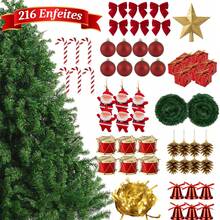 Arvore de Natal Enfeitada 2,10M 450 Galhos | 1,80M 320 Galhos Pinheiro + Enfeites Decoração Completa - ARVORE DE NATAL 2.10M - Visão 1