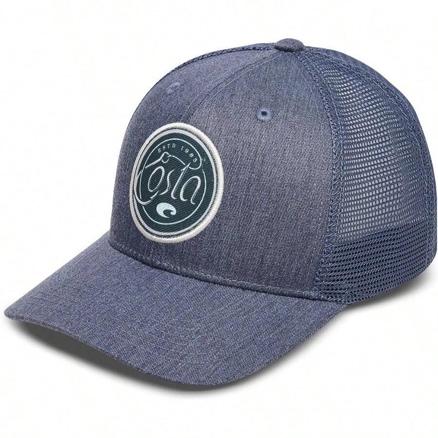 Circle C Hook Trucker para Hombre, Azul Marino, Jaspeado, Talla nica, Azul Marino Heather, One Size - inicial - Ver 1