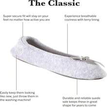 Isotoner Women'S 2 Pack Mictroterry Ballerina Slipper With A Satin Bow - ColorB - 查看 2