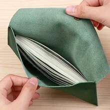 1pc Reusable PU Leather Cash Envelope, Suitable For Travel And Budgeting, Multifunctional Bill Fold With Coin Pouch - Multicolor - View 1