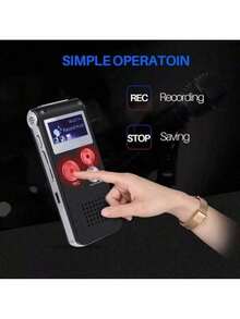 Mini Digital Voice Recorder, Suitable For Lecture Recording - Suitable For Students, Teachers, Journalists | Requires Adapter To Connect To Smartphone