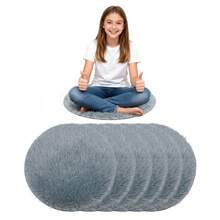 6pcs Round Solid Color Non-Slip Rug Mats, Absorbent Durable Home Decor Rug Carpets For Bedroom Living Room Bathroom Meditation - Multicolor - View 10