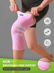 JINGBA SUPPORT 1pc Unisex Elastic Non-Slip Knee Sleeve, Suitable For Basketball, Cycling, Running And Other Sports, Fitness Accessory, Sports Knee Pad, Gym Knee Pad - Multicolor - View 2
