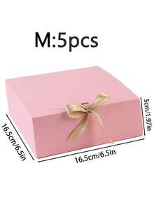 Set de 10 piezas/5 piezas/2 piezas - Caja de regalo rosa con tapa, caja de propuesta para damas de honor con cinta, caja de regalo de boda, caja de regalo de cumpleaños, caja de regalo para fiestas y otros eventos, caja de regalo del Día de San Valentín, embalaje, cumpleaños, manualidades DIY, caja de almacenamiento de cosméticos, caja de regalo de graduación, caja de decoración de boda - Caja de regalo de Navidad - Caja de regalo - Rosa - Ver 12