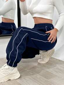 1 件青少年女孩百搭时尚休闲户外运动裤，适合春秋季节