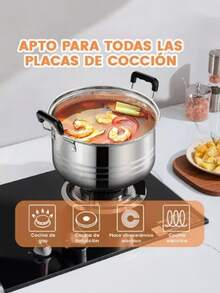 Juego Ollas 10 Pz Acero Inoxidable Inducción - Plateado - Ver 6