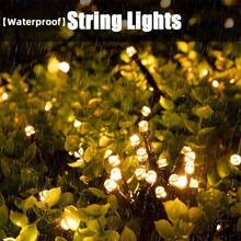 1pc 20/50/100/200 LED 5m/7m/12m/22m Solar String Lights With 8 Lighting Modes, Suitable For Garden, Patio, Yard, Fence, Pathway, Holiday, Halloween, Tree, Wedding, Party, Lawn, Camping [Solar Powered]