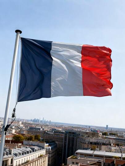 1 قطعة علم فرنسا 90 * 150 سم / 3 * 5 قدم ، علم وطني كبير لشنقه ، تصميم ثنائي الجانب ، مناسب لديكور الحفلات ، حفلات كرة القدم ، البار ، الحديقة ، الديكور الداخلي / الخارجي ، الاحتفالات العطلات