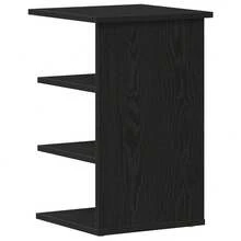 Tavolino laterale vidaXL in rovere nero, 35 x 35 x 55 cm, materiale a base di legno. - Multicolore - Visualizzare 5