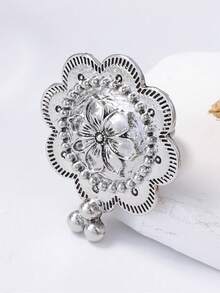 1 Piece Of Simple Fashionable Light Luxury, Cool And Exaggerated Flower And Floral Ring, Women's Fashionable Jewelry, Suitable For Banquets Parties Daily Dates Commuting Wear, Preferred Gift For Friends