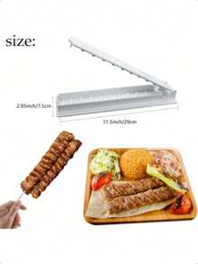 1pc Kebab Maker, Plastic Kebab Skewer Mold, Manual Kebab Skewer Mold, Make Your Kofta Kebabs Like Traditional Chef-Handmade