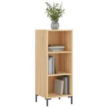 Aparador vidaXL en roble Sonoma, 34,5 x 32,5 x 90 cm. Material a base de madera. - Multicolor - Ver 3