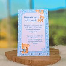 10 Blue Teddy Bear Table Placemats For Baby Shower - Centerpiece/Party Favor - Nhiều màu - Xem 8