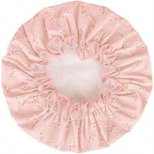 IEOVIEE Gorrito para bañarte de Mujer, Gorro de Baño Impermeable Doble Capa con Diseño Florido Único, Reutilizable para Pelo Largo, Corto o Rizado(Rosa - Fresco) - Multicolor - Ver 2