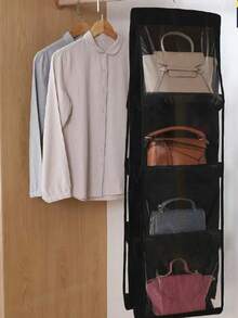 1 Peça de Bolsa Suspensa de Armazenamento de 6/8 Grades, Armário e Rack de Suspensão Doméstica de Dormitório, Rack de Bolso Multicamadas, Bolsa de Armazenamento de Ombro Único, Decoração, Decoração de Feriado, Decoração de Quarto, Decoração Doméstica, Decoração de Quarto, Vestido, Calça, Sapato, Denim, Bota, Saia, Quarto, Bolsa de Armazenamento, Bolsa de Armazenamento, Armazenamento Doméstico, Camiseta Branca Feminina, Calça Preta Feminina, Roupa de Inverno Feminina, Vestido, Roupa de Inverno Feminina, Roupa Elegante Feminina