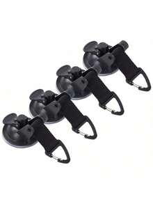 EstiloTendenciaVentosa De Alta Resistencia, 4 Piezas De Ventosas Fuertes Con Ganchos Para Caravana, Coche, Toldo Para Barca, Tienda De CampañACalidad PremiumVersióN Mejorada - 1 - Ver 1