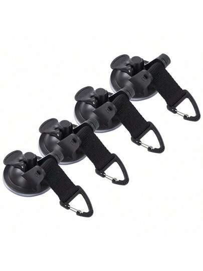 EstiloTendenciaVentosa De Alta Resistencia, 4 Piezas De Ventosas Fuertes Con Ganchos Para Caravana, Coche, Toldo Para Barca, Tienda De CampañACalidad PremiumVersióN Mejorada