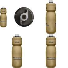CamelBak 1875702071 de Agua para Ciclismo Podium, 24oz, Gold(Botella + Gorra de repuesto, negro) - Multicolor - Ver 1