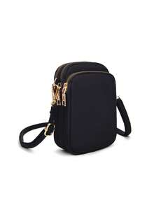 時尚休閒斜跨行走小包配手機布袋垂直錢包