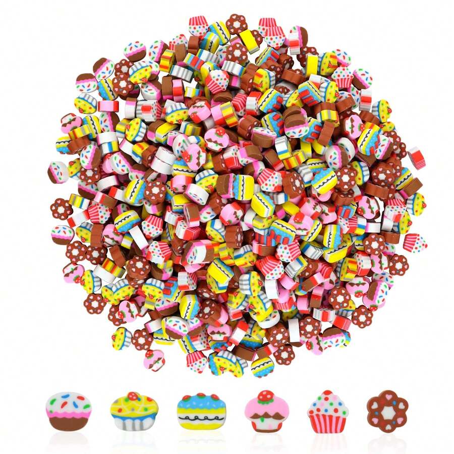Mini Cake Eraser Set - Delicious Strawberry Chocolate Themed Erasers - Multicolor - View 1