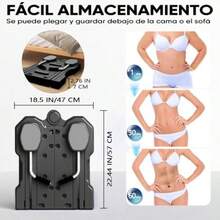 Tabla de Pilates Multifuncional Tablero Plegable con Cuerda de Tracción y Accesorios para Abdominales, Entrenamiento en Casa, Ejercicios de Fuerza y Yoga(negro) - Multicolor - Ver 4
