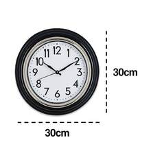 Relógio de Parede Grande 30cm Redondo Silencioso Elegante Para Cozinha Sala Escritório Quarto - Branco - Visão 4
