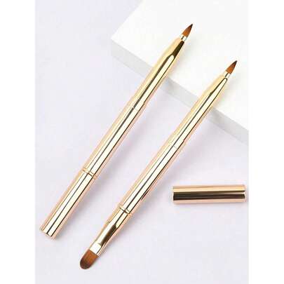 1 cọ môi đơn đầu có thể thu gọn; cọ trang điểm có nắp đậy; cọ thoa son bóng cầm tay.