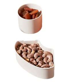 1pc Living Room Fruit Tray Candy Nut Box With Lid Partition Home Decorative Tea Table Decor - Multicolor - View 6