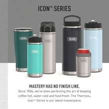 ICON SERIES - Vaso frío de acero inoxidable con bloqueo deslizante, 24 onzas, granito(Mate acero inoxidable (Matte Stainless Steel) 0.5 Litros) - Multicolor - Ver 6