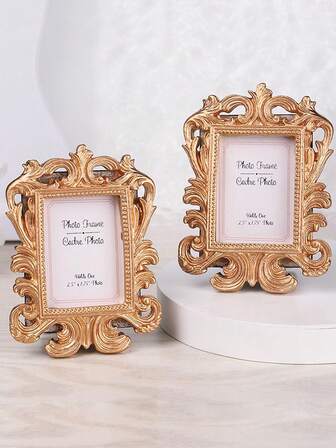 1个复古相框，装饰相框，家居装饰，适用于婚礼照片、结婚纪念日派对、圣诞节礼物相框，可放置于桌面或墙面，也可用于家庭办公室装饰和照片展示，是生日、毕业等场合的理想礼物。