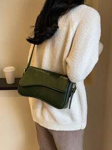 時尚女式斜背包 - 綠色 - 查看 3