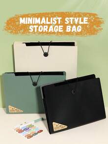 1pc Multi-Compartment Office File Folder, Student Exam Paper Organizer, Portable Accordion Document Holder, Multi-Layer File Folder, Universal Office File Bag, Document Storage Bag - Multicolor - View 9