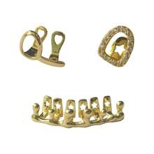 1 Set Hollow Zirconia Stone Combination Hollow Bar Teardrop Tooth Jewelry, Fashion Party Accessory, Christmas Couple Gift, Hip Hop Ornament - Multicolor - View 10