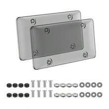 Indestructible American License Plate Frame, Heavy-Duty License Plate Cover Holder For Standard 6x12 Inch Plates, Universal Front & Rear License Plate Shield Protector For Women, Durable Rust-Proof Scratch-Resistant Auto License Plate Tray, Weatherproof Anti-Fade Car License Plate Frame Cover, Easy-To-Install No-Drill Vehicle License Plate Holder - Black - View 7