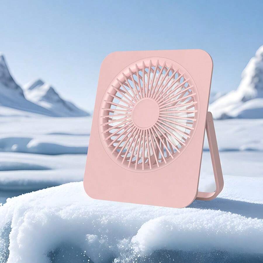 GICOOK مروحة مكتبية محمولة تعمل بالطاقة من منفذ USB، هادئة جدًا ب- 5 سرعات قابلة للتعديل، تصميم قابل للطي بزاوية 180 درجة، مفتاح تحكم في السلك، مناسبة للمنزل والمكتب والسفر، جهاز تبريد متعدد الوظائف، مروحة تبريد خفيفة الوزن - وردي - مشاهدة 1