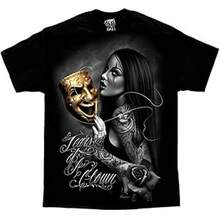 Tears Of A Clown Tattoo Lowrider Homies David Gonzales DGA Art Men's T Shirt - Main Color Of the Picture - View 1