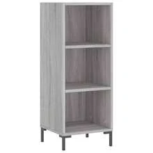 vidaXL Sonoma Grey Sideboard 34,5 x 32,5 x 90 cm, materiał drewnopochodny - Wielokolorowe - Zobacz 10