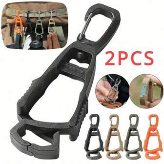 2pcs Multi-Purpose Work Glove Clips - Durable, Lightweight Safety Holder For Outdoor & Construction Use