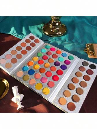  Palette d'ombres à paupières 63 couleurs K'APEINE, palette de maquillage pour les yeux très pigmentée, palette d'ombres à paupières mates longue tenue et facile à estomper, coffret cadeau de cosmétiques pour le maquillage naturel